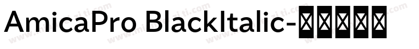 AmicaPro BlackItalic字体转换